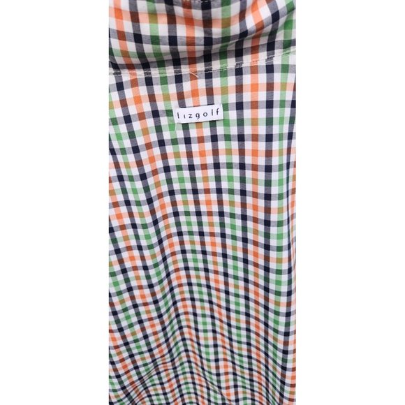 Liz Golf Lizgolf By Liz Claiborne Plaid Spring Quarter Zip Jacket Size Large - Picture 11 of 11
